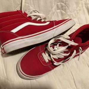 Boys red high top Vans